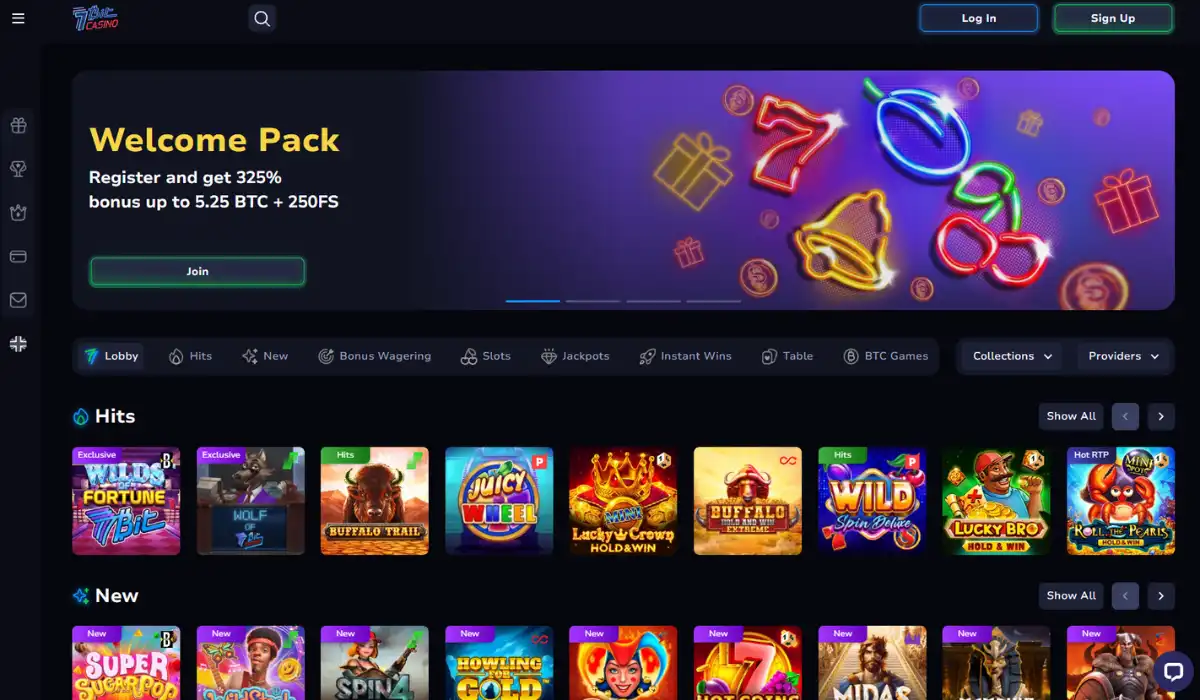 7Bit casino Home page